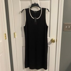 Black and white knit dress